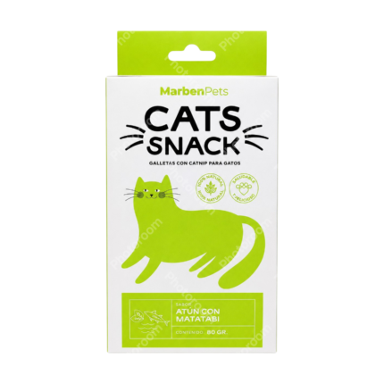 MARBENPETS CATS SNACK GALLETAS SABOR ATÚN CON MATATABI 80 GR.