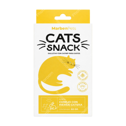 MARBENPETS CATS SNACK GALLETAS SABOR CONEJO CON HIERBA GATERA 80 GR.