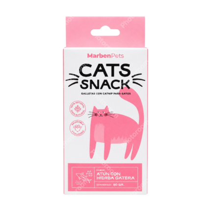 MARBENPETS CATS SNACK GALLETAS SABOR ATÚN CON HIERBA GATERA 80 GR.