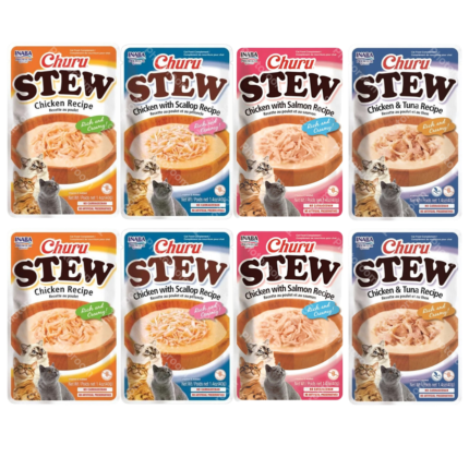 PACK X8 INABA CHURU STEW MIX SABORES 40 G